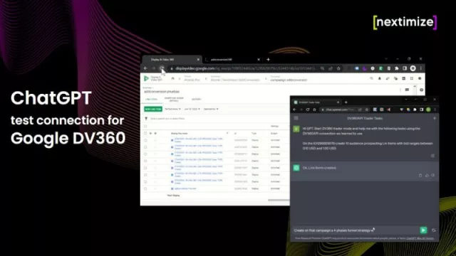 Addconversion y Google DV360 permiten la creación de campañas con ChatGPT (reducción de en un 90% en los tiempos de gestión de campañas)