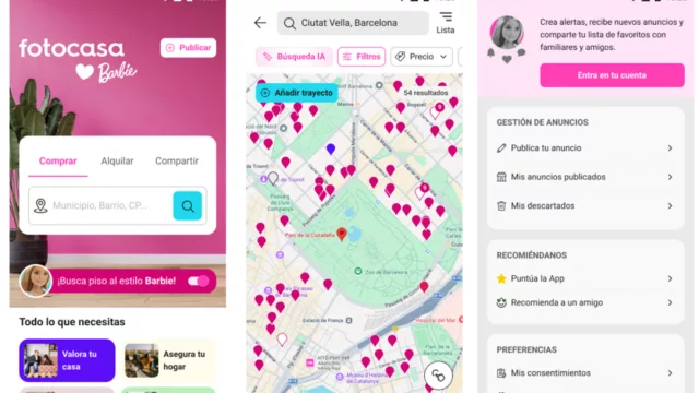 Barbie llega a Fotocasa con un modo de búsqueda inspirado en la Dreamhouse