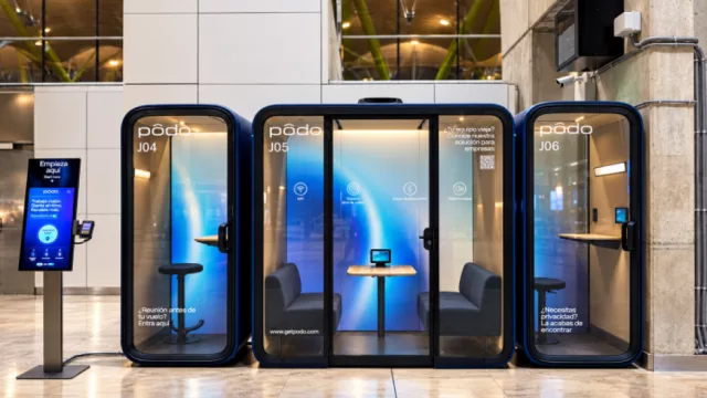 Pôdo aterriza en la Terminal T4 del Aeropuerto Adolfo Suárez Madrid-Barajas con cabinas privadas para teletrabajar